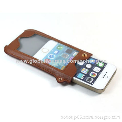 Leather case iPhone5S, with kickstand, various colors are available